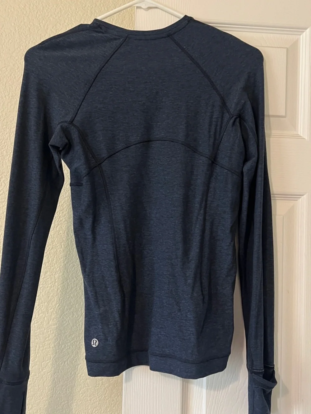 Lululemon Its Rulu Run Long Sleeve Shirt Heathered True Navy/Black